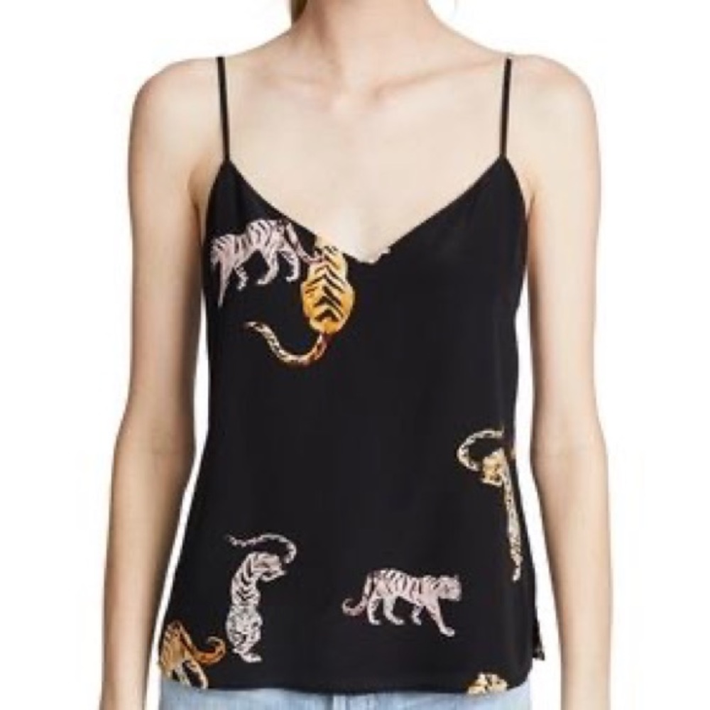 L’agence Black Tiger Cami Top Size S Silk